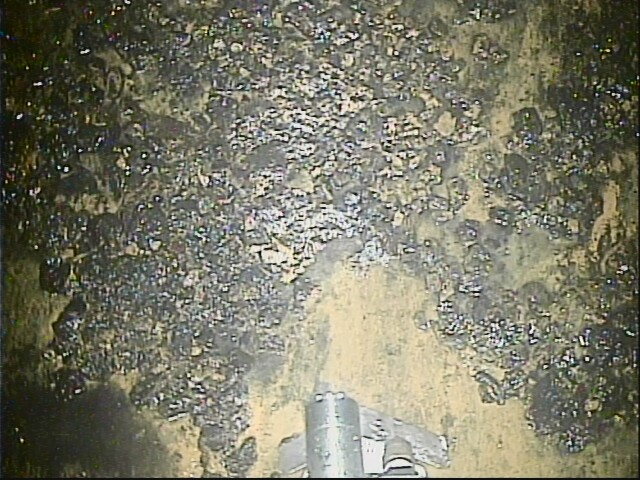 Ablagerungen von Brennmaterial am Sockel von Reaktor 2 in Fukushima 1