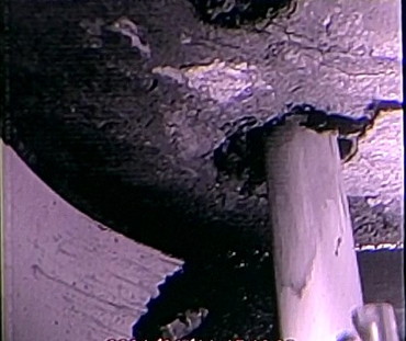 X-6ペネ底部左　ドーザツールによる突き崩し（撮影日：1月11日）