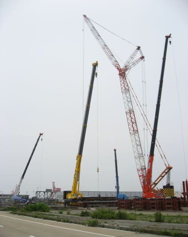 Trial construction of cover unit (Onahama port) 