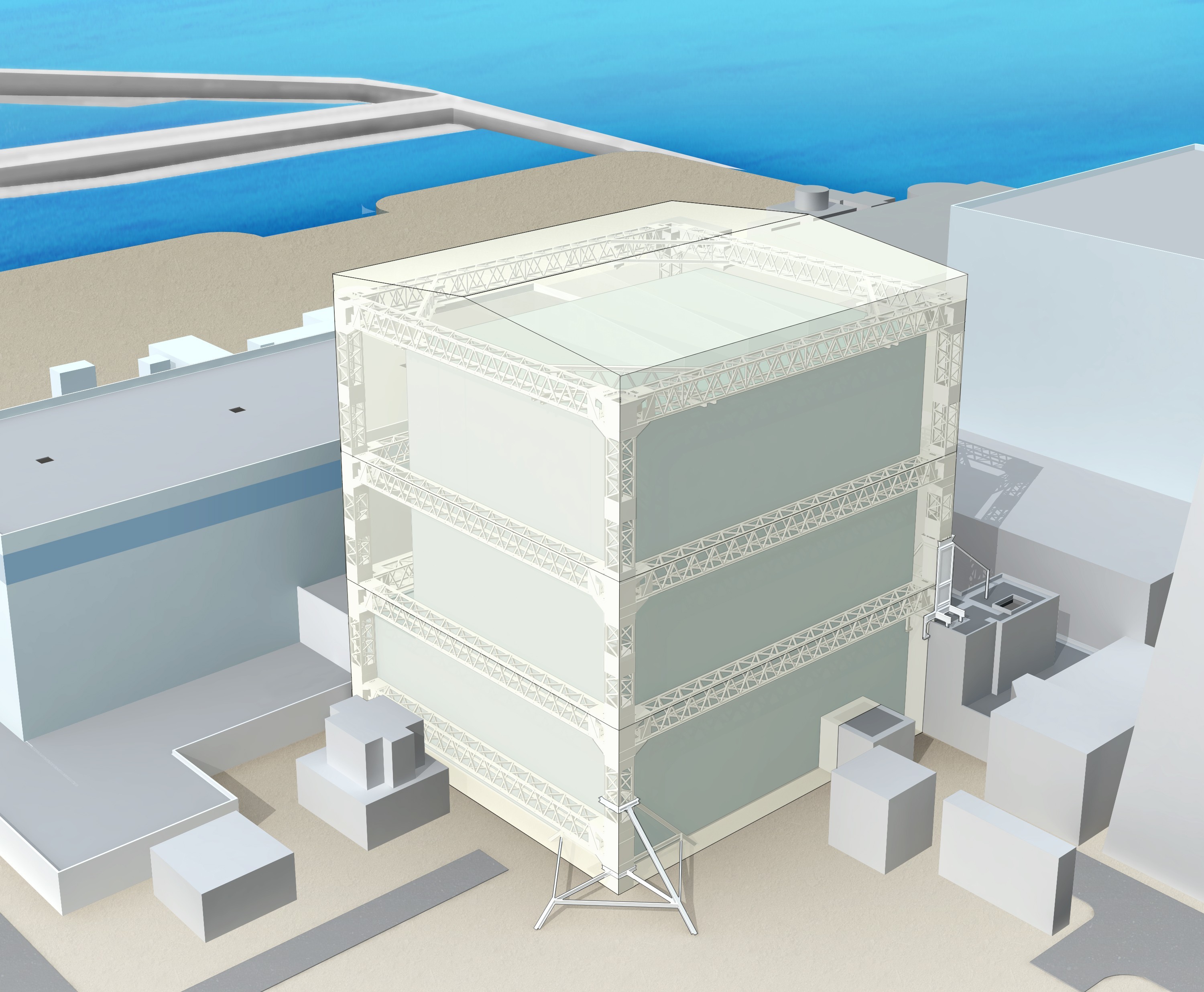 Fukushima Daiichi Nuclear Power Plant unit1reactor building covering image 