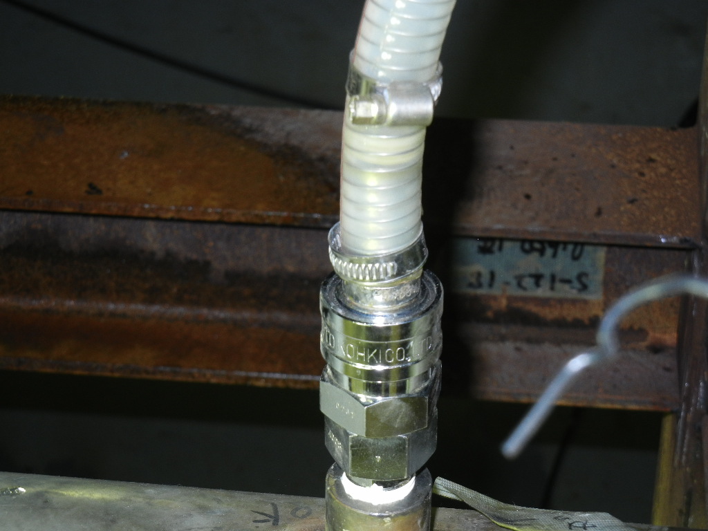水処理装置（凝集沈殿装置）薬液漏えい箇所の修理状況