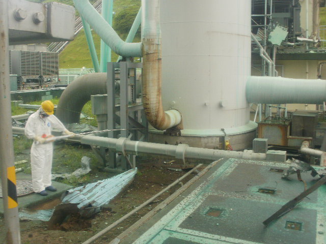 福島第一原子力発電所１・２号機主排気筒底部　非常用ガス処理系配管接合部付近