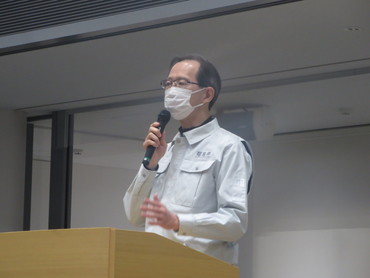 Providing encouragement at the Fukushima Daiichi Nuclear Power Station