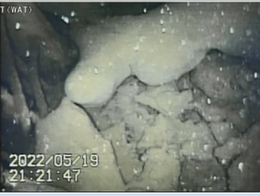 Conditions at the pedestal opening (inside nearest to the ROV)①