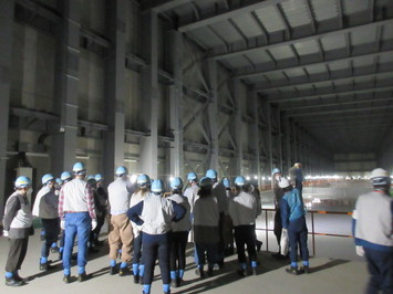 At the large waste storage facility