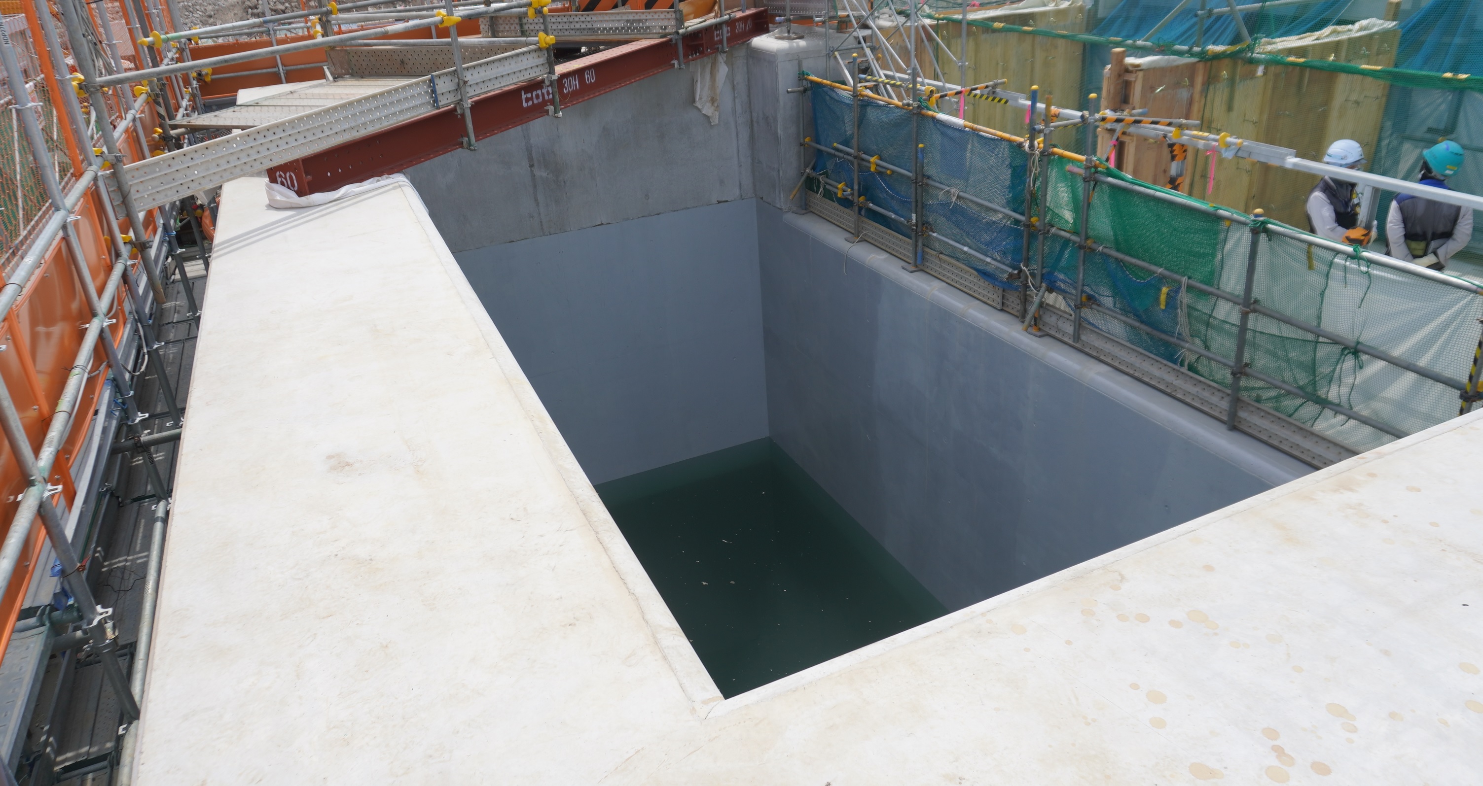 福島第一原子力発電所　水張り完了後の下流水槽の様子について