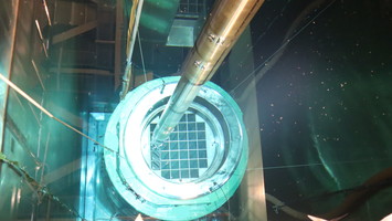 Loading spent fuel in the Unit 7 into a cask