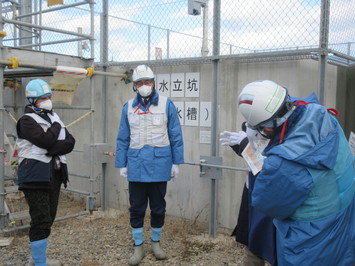 ALPS処理水放出設備をご視察の様子