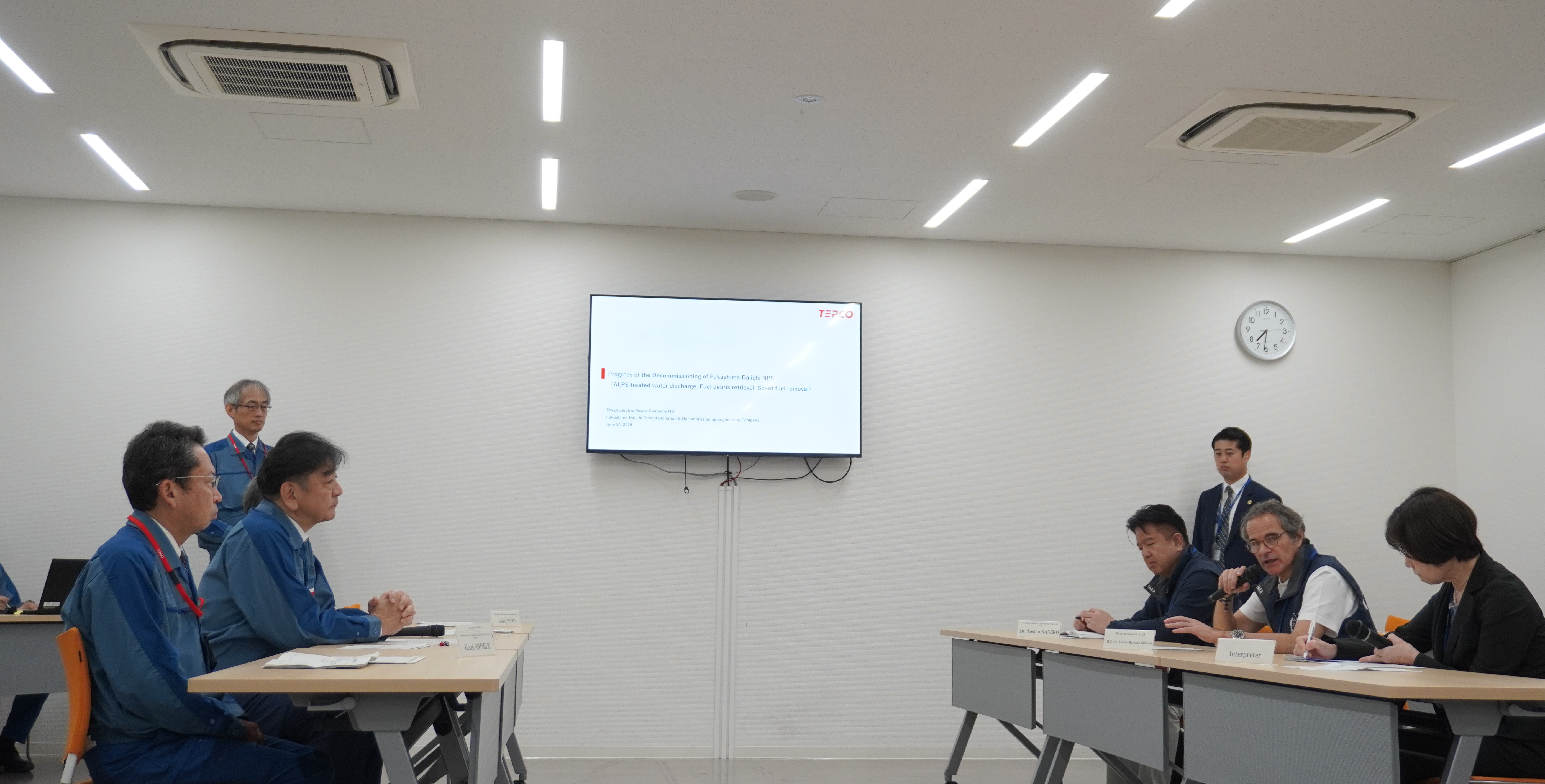 国際原子力機関（IAEA）グロッシー事務局長が福島第一原子力発電所にご来所